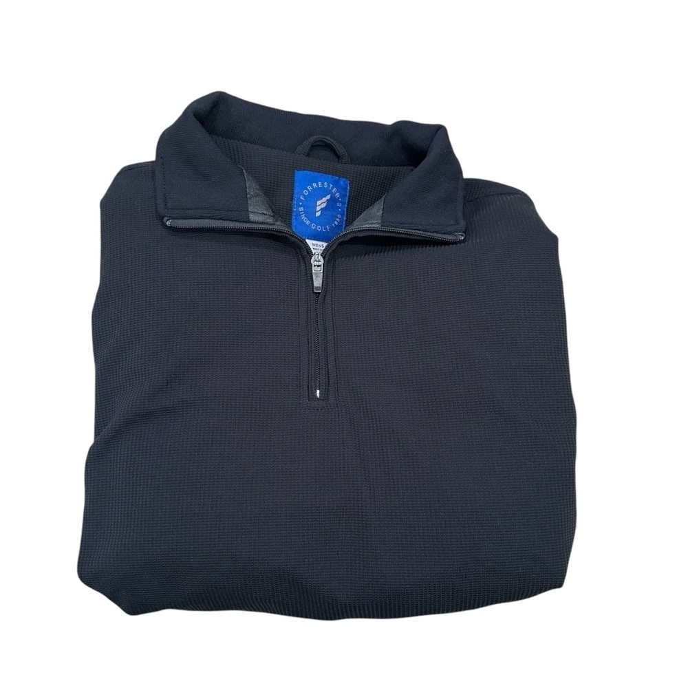 Forrester’s Golf Men’s M Black Windbreaker Quarter Zip Pullover Jacket Sweater